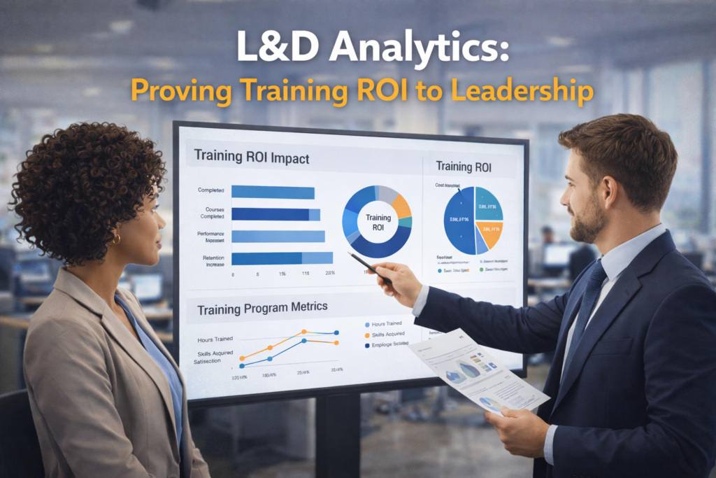 L&D analytics, learning analytics, training ROI, prove training impact, L&D metrics,