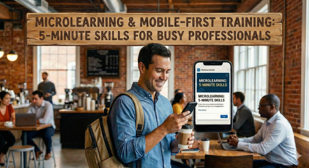 microlearning training, mobile-first learning, bite-sized learning modules, 5-minute training,