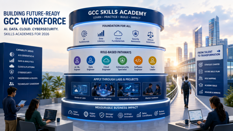 How Indian GCCs Can Build AI, Data, Cloud & Cybersecurity Skills Academies